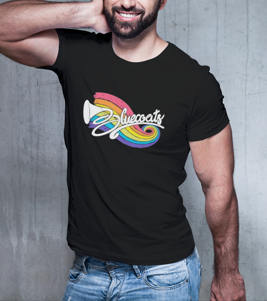 Bluecoats Horn With Rainbow Swirl T-Shirt