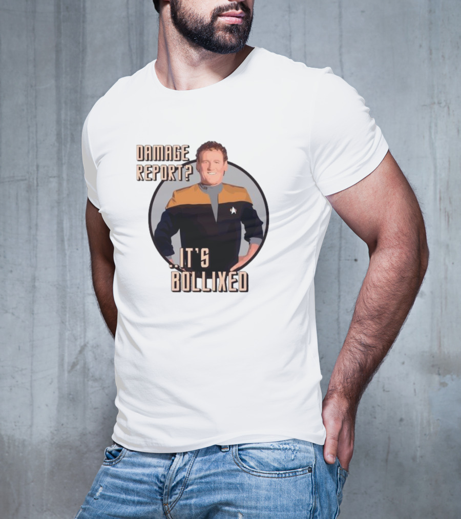 Damage Report It’s Bollixed Star Trek Inspired Character With Uniform T-Shirt
