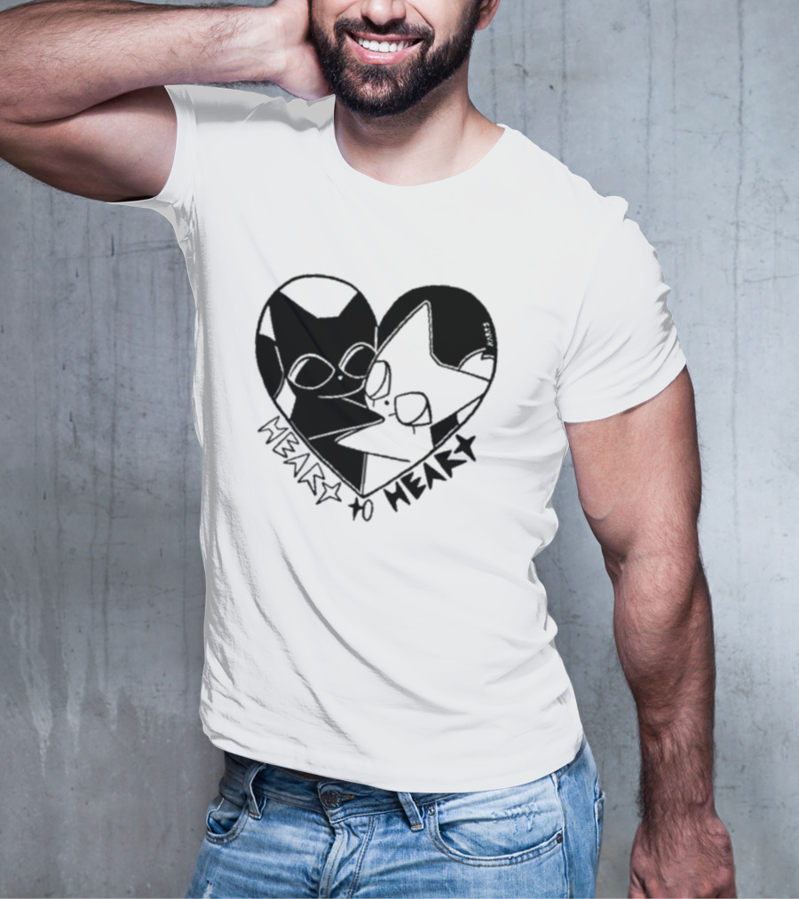 Heart To Heart Everpress Black And White Cat T-Shirt