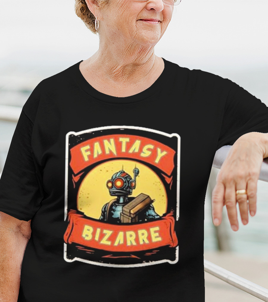 Fantasy Bizarre Robot With Vintage Sci-Fi Suit And Gadget Box T-Shirt