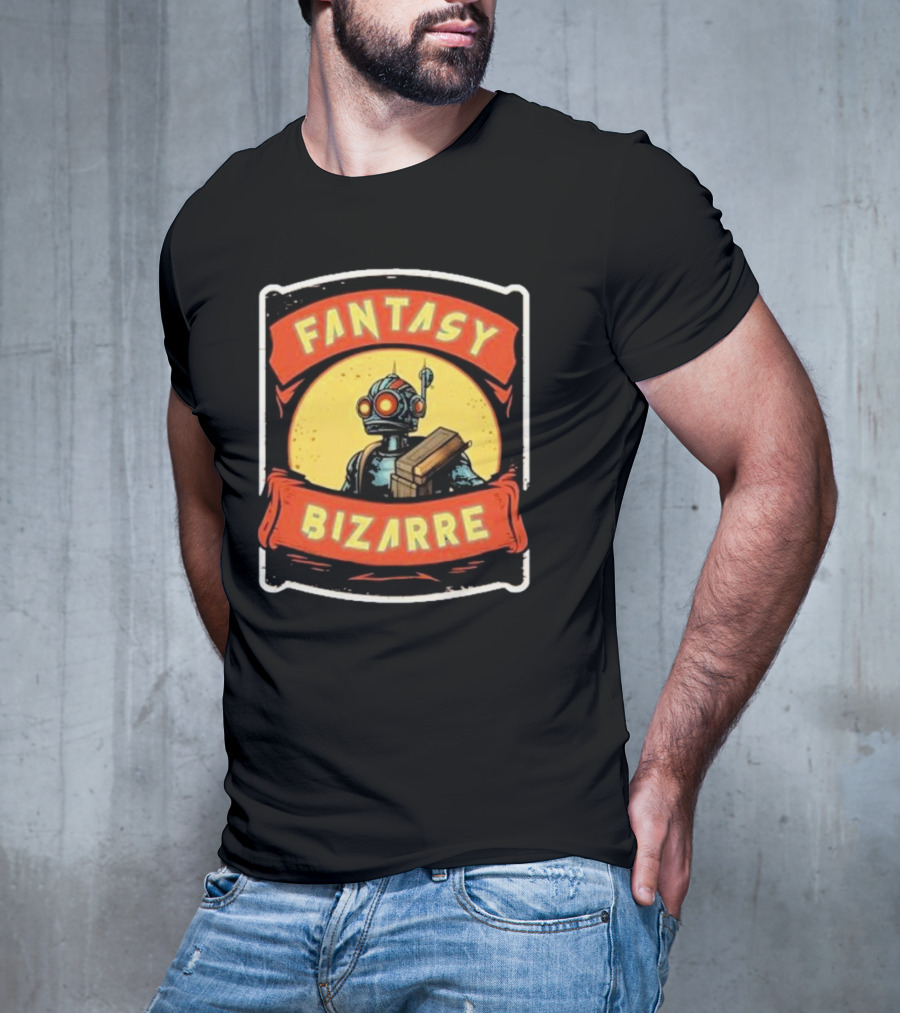 Fantasy Bizarre Robot With Vintage Sci-Fi Suit And Gadget Box T-Shirt