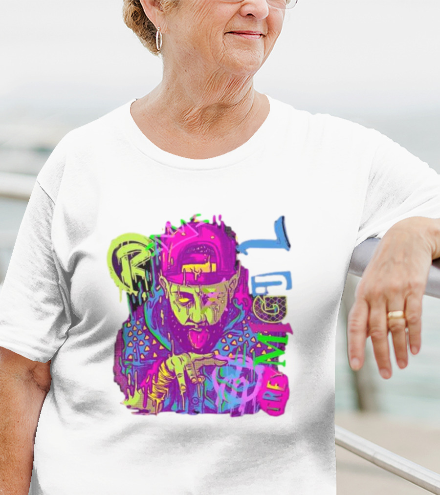 Trey Miguel Neon Drip Purple Paint T-Shirt