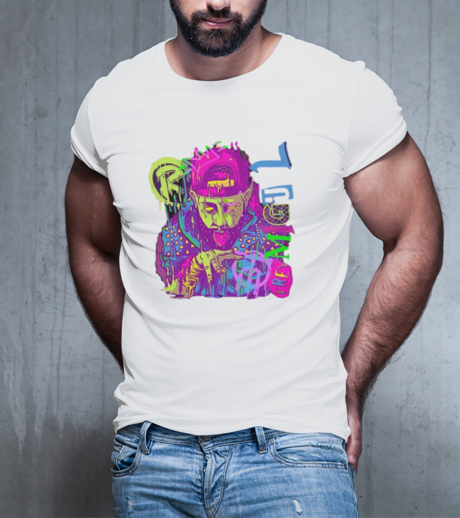 Trey Miguel Neon Drip Purple Paint T-Shirt