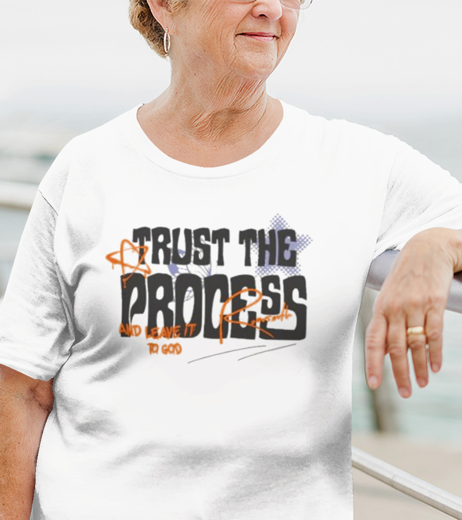 Trust The Process And Leave It To God With Star Symbol And Faux Crown T-Shirt