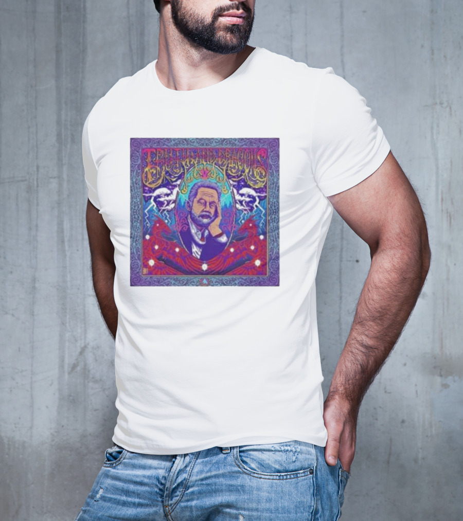 Truth And Dragons Psychedelic Portrait Neon T-Shirt