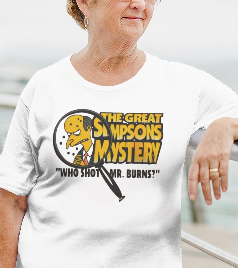 The Great Simpsons Mystery Who Shot Mr. Burns 1995 T-Shirt