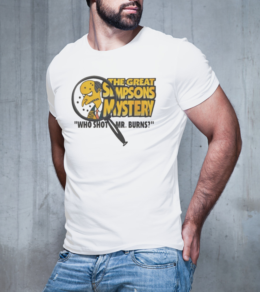 The Great Simpsons Mystery Who Shot Mr. Burns 1995 T-Shirt