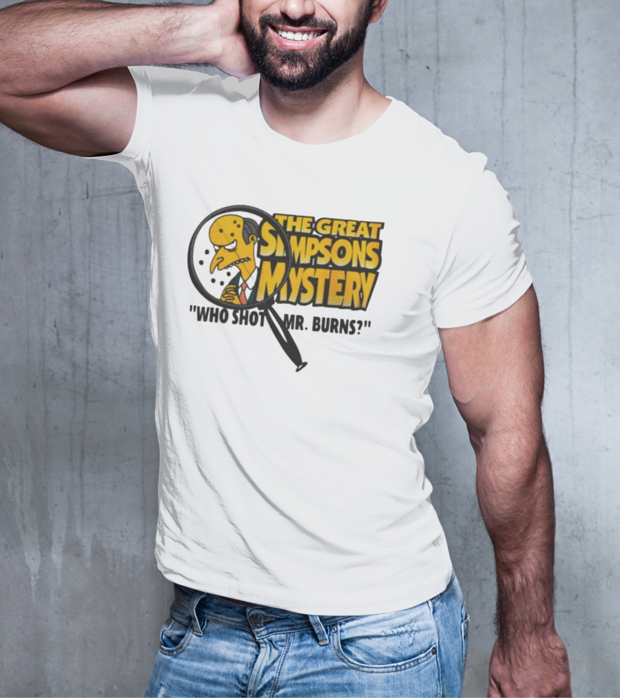 The Great Simpsons Mystery Who Shot Mr. Burns 1995 T-Shirt
