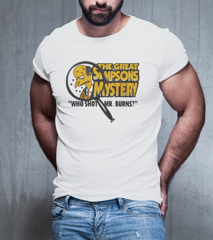 The Great Simpsons Mystery Who Shot Mr. Burns 1995 T-Shirt