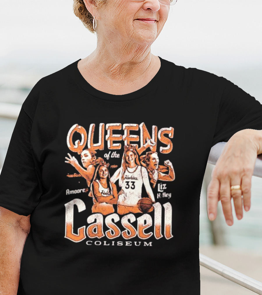 Virginia Tech Hokies Liz Kitley Georgia Amoore Queens Of Cassell Coliseum T-Shirt