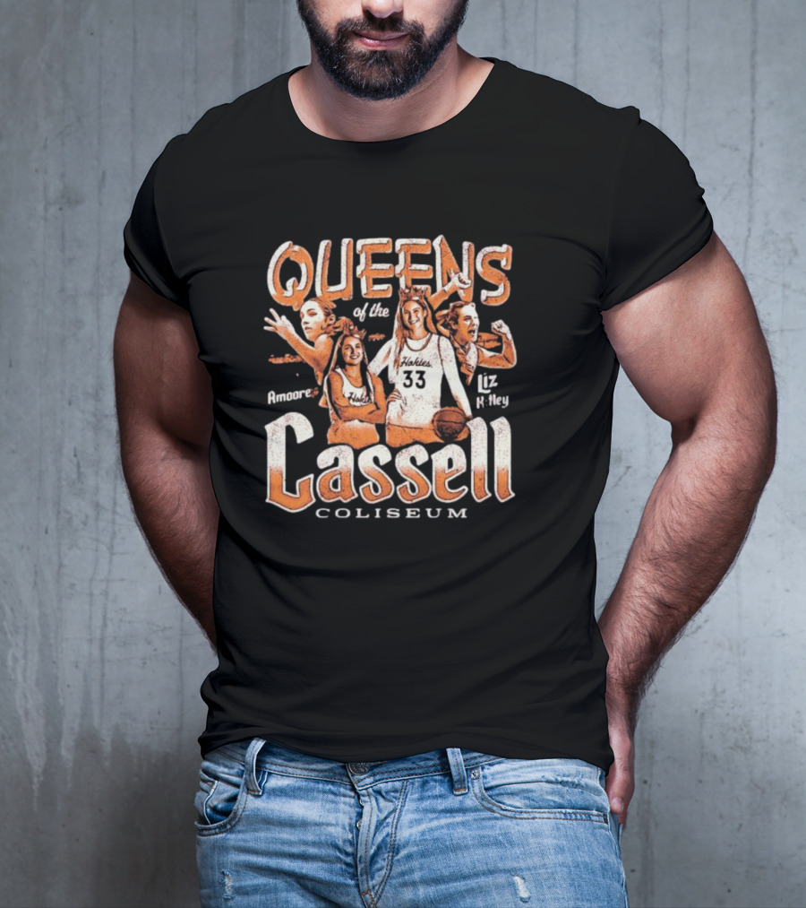 Virginia Tech Hokies Liz Kitley Georgia Amoore Queens Of Cassell Coliseum T-Shirt