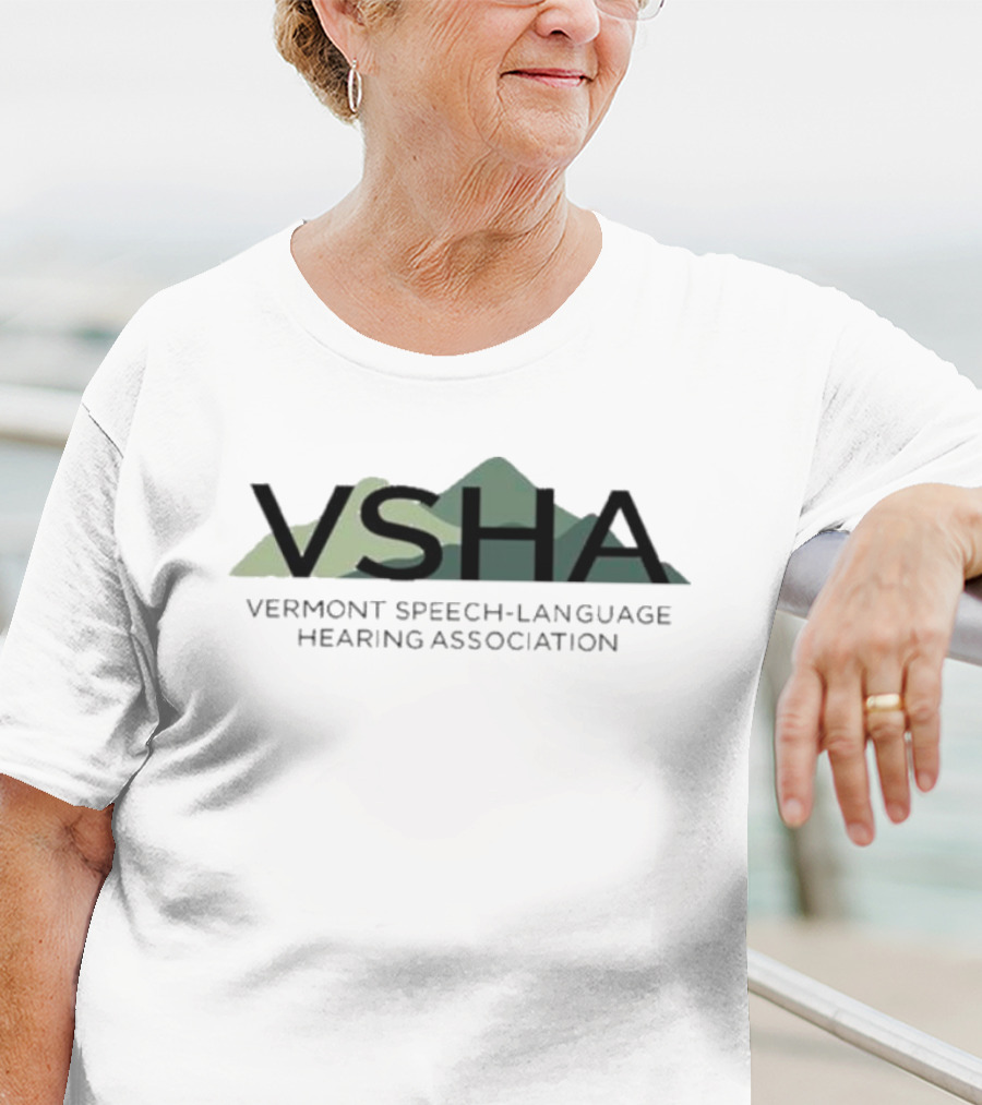 VSHA Vermont Speech-Language Hearing Association Mountain T-Shirt