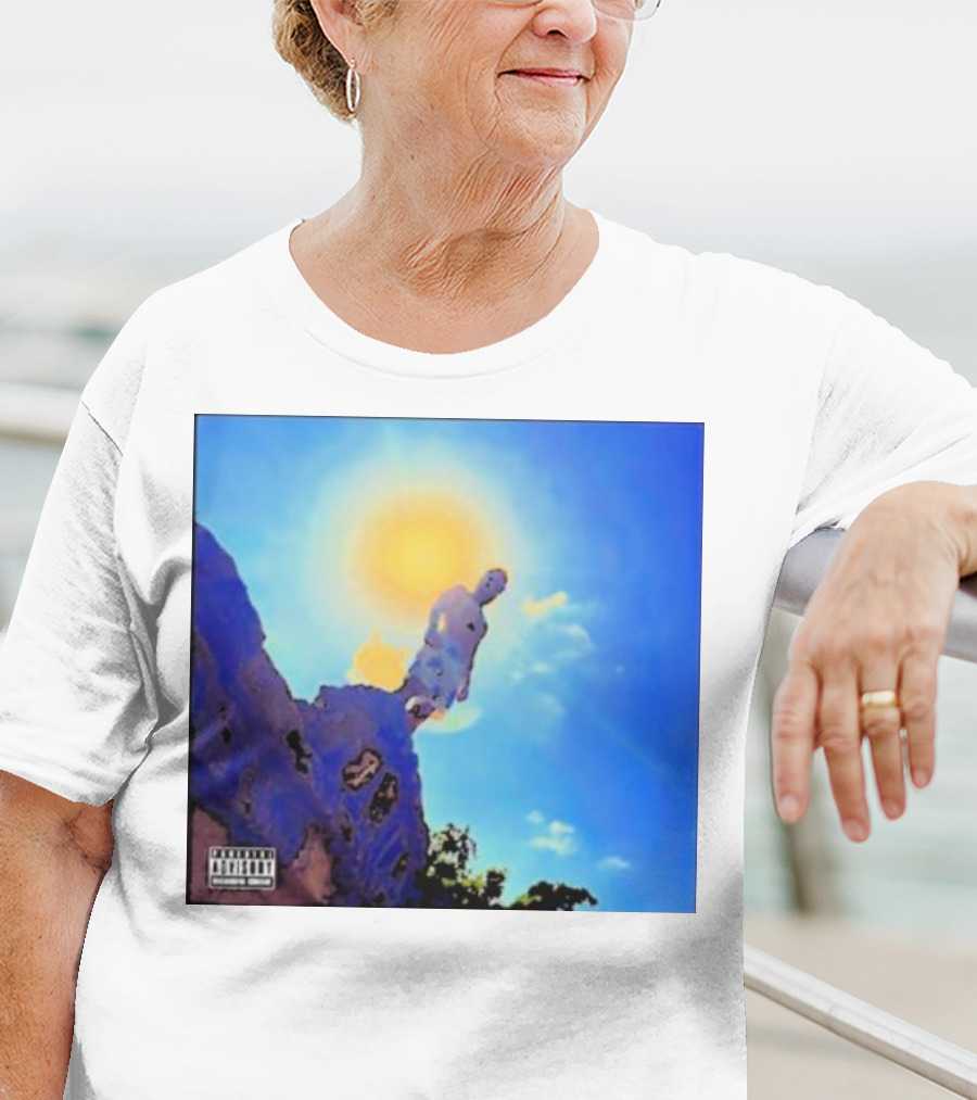 Wagmi Music Images Figure On Cliff With Sun And Clouds Cover T-Shirt