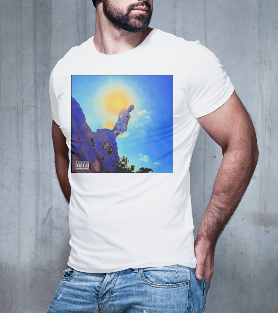 Wagmi Music Images Figure On Cliff With Sun And Clouds Cover T-Shirt