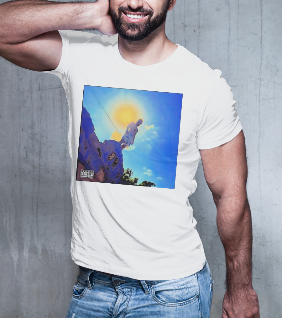 Wagmi Music Images Figure On Cliff With Sun And Clouds Cover T-Shirt