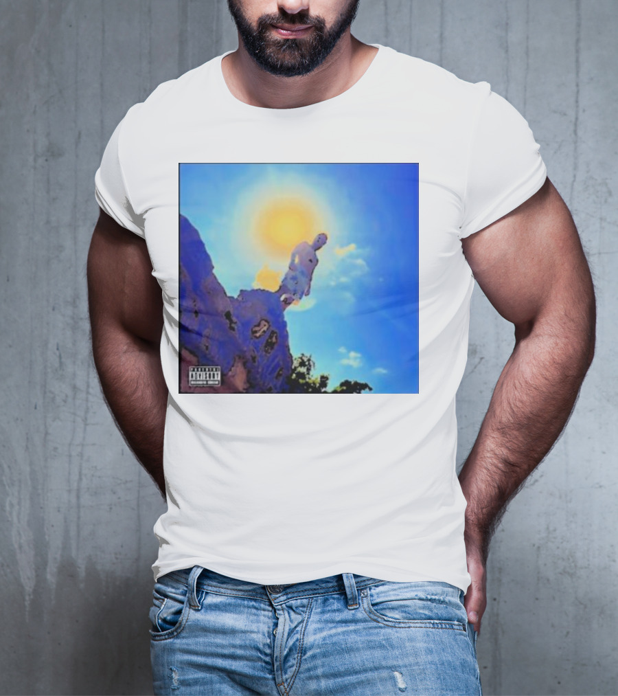 Wagmi Music Images Figure On Cliff With Sun And Clouds Cover T-Shirt