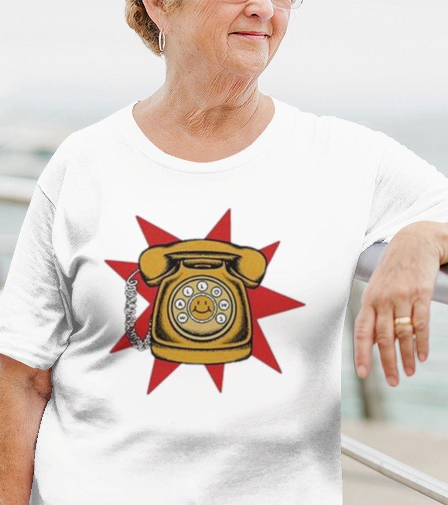 Wallows Music Vintage Phone Smiley Rotary Starburst Raglan T-Shirt