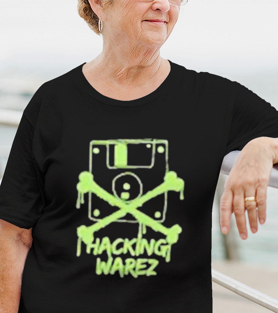 Our RC18 Hacking Warez Disk Skull T-Shirt