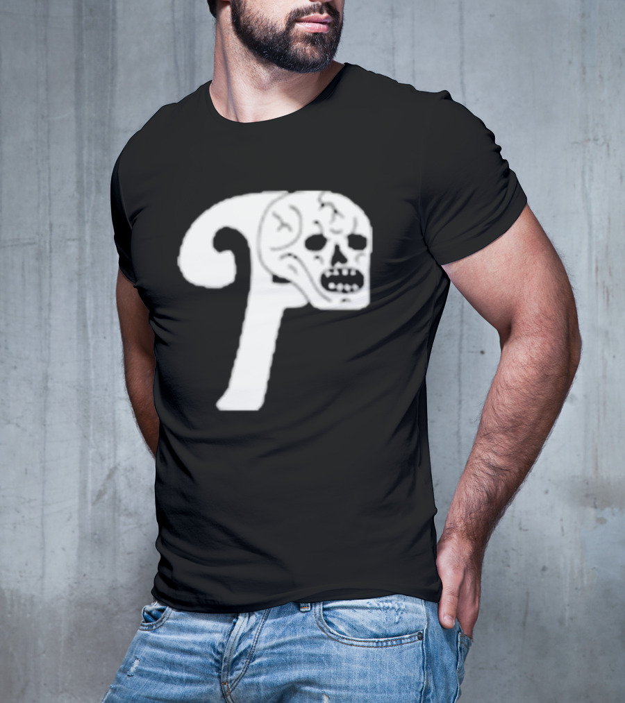 Philadelphia The Fighting Piss Missiles Skull T-Shirt
