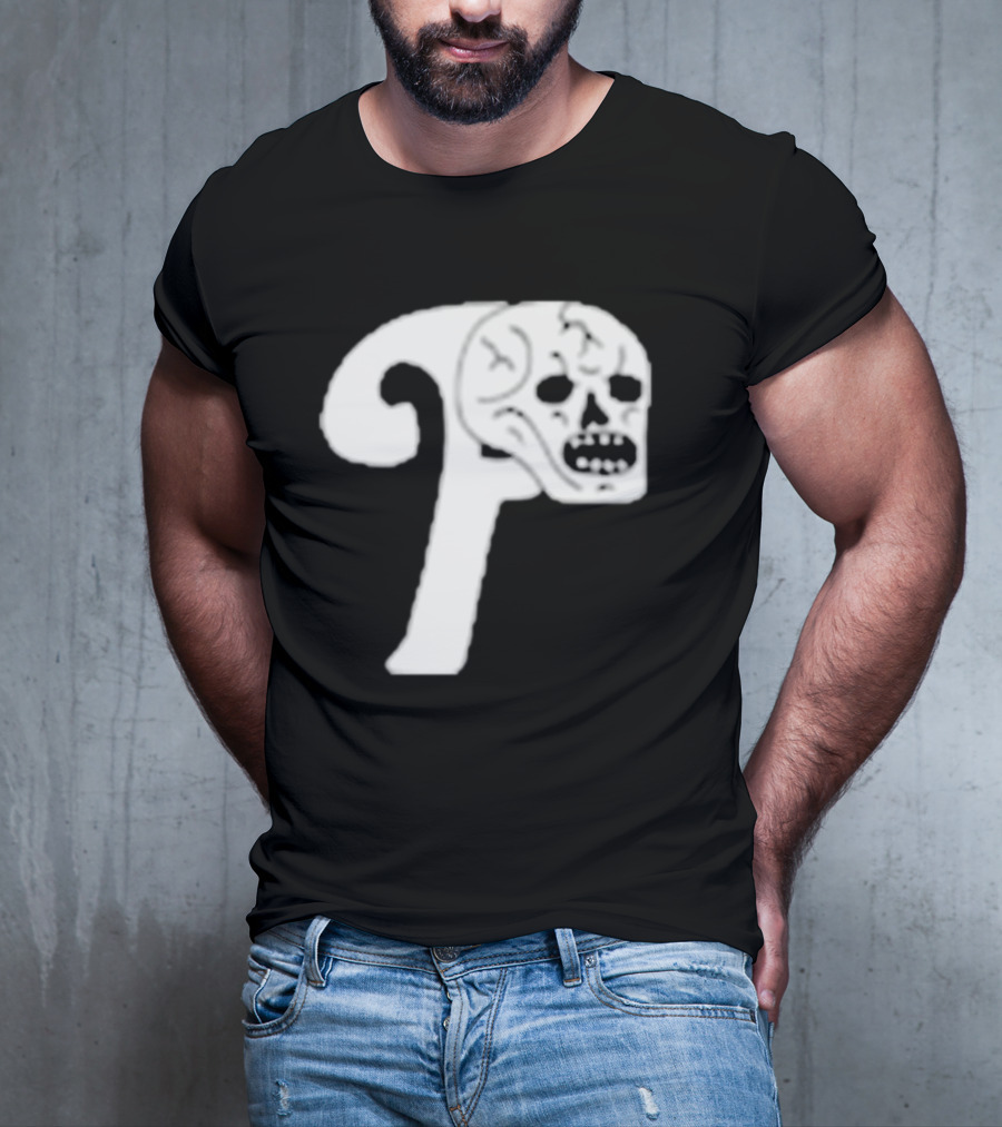 Philadelphia The Fighting Piss Missiles Skull T-Shirt
