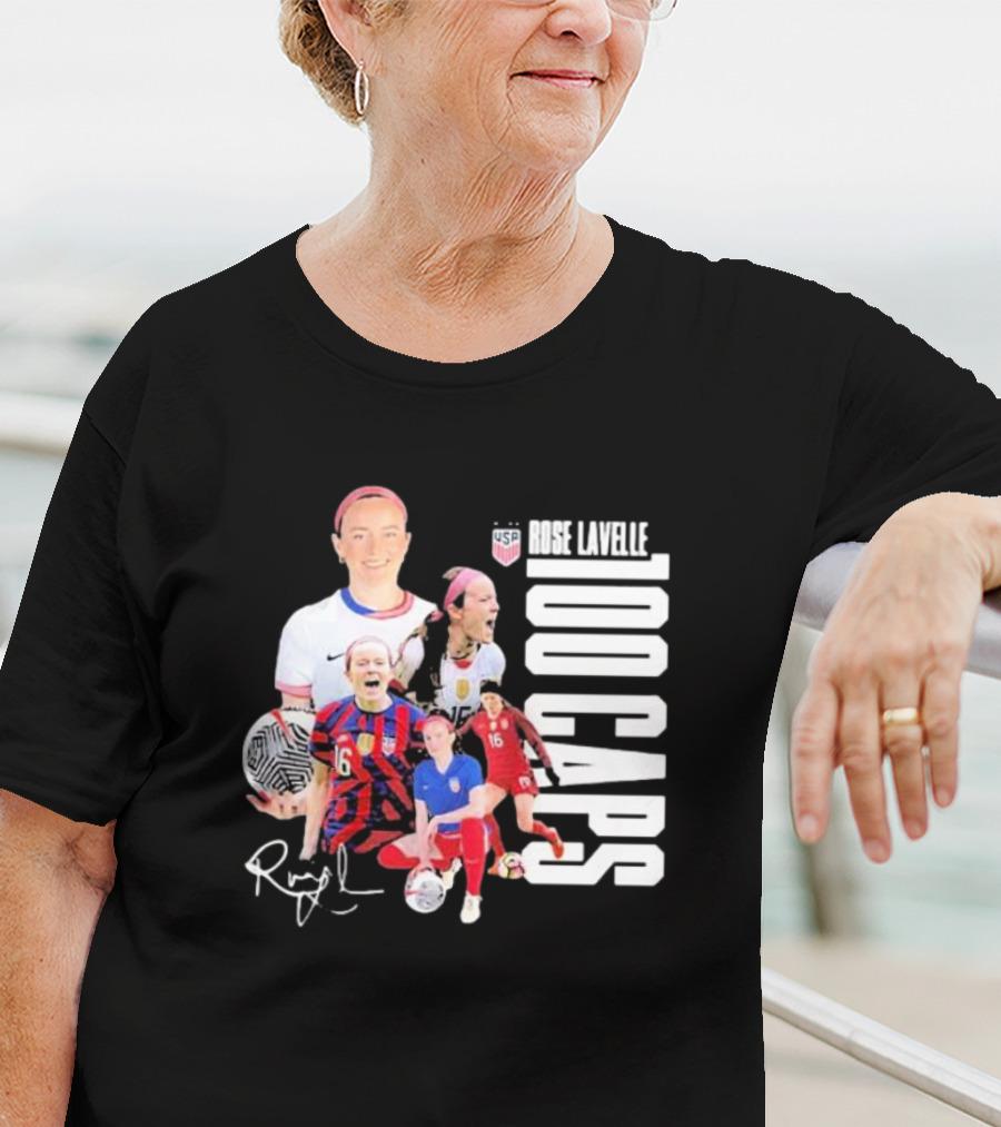 Rose Lavelle USA Soccer Milestone 100 Caps T-Shirt