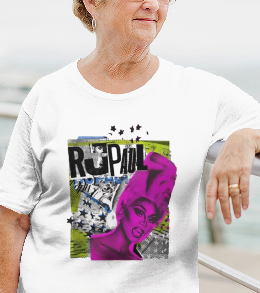 Rupaul Star Power Glam Pop Art Collage T-Shirt