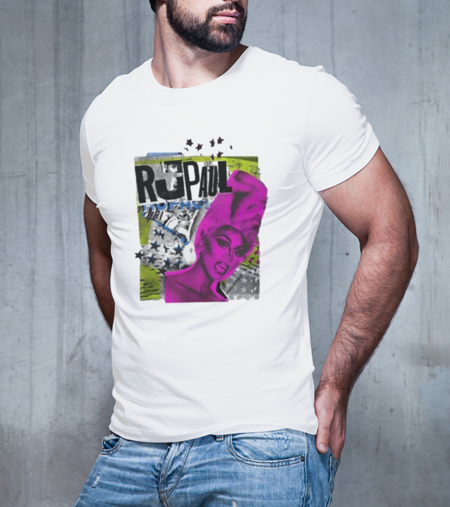 Rupaul Star Power Glam Pop Art Collage T-Shirt