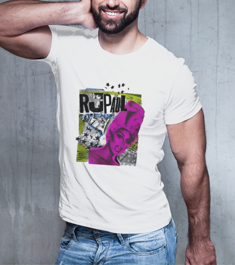Rupaul Star Power Glam Pop Art Collage T-Shirt