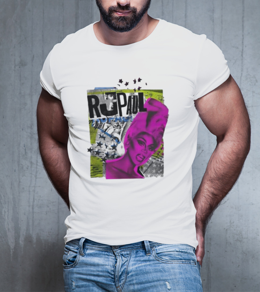 Rupaul Star Power Glam Pop Art Collage T-Shirt
