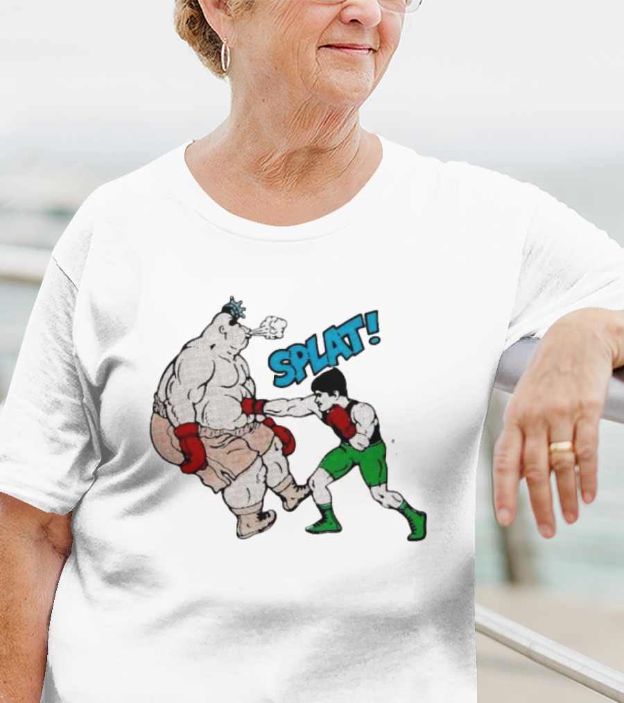 Punch-Out Splat 1989 Nintendo Of America Inc Boxing Match With Little Mac And Opponent T-Shirt