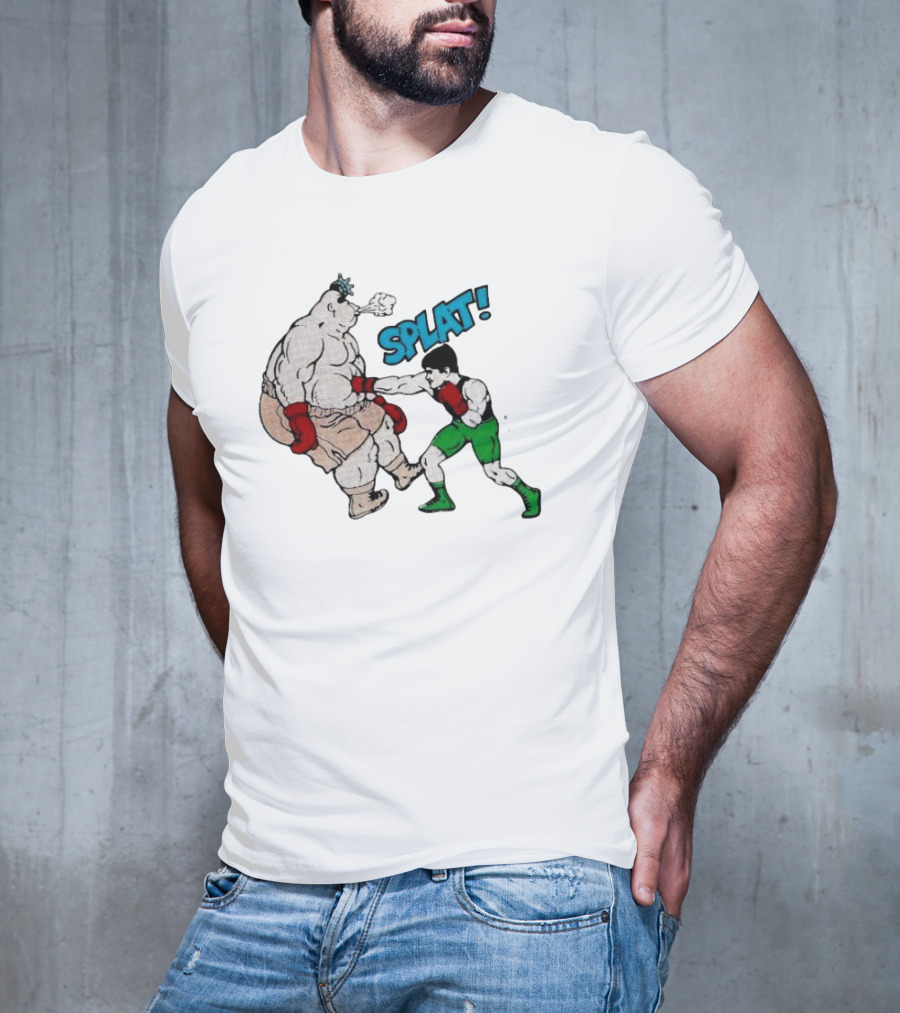 Punch-Out Splat 1989 Nintendo Of America Inc Boxing Match With Little Mac And Opponent T-Shirt