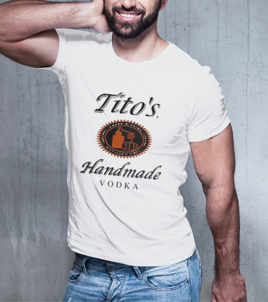 Tito's Handmade Vodka Austin Texas Distillers Label T-Shirt