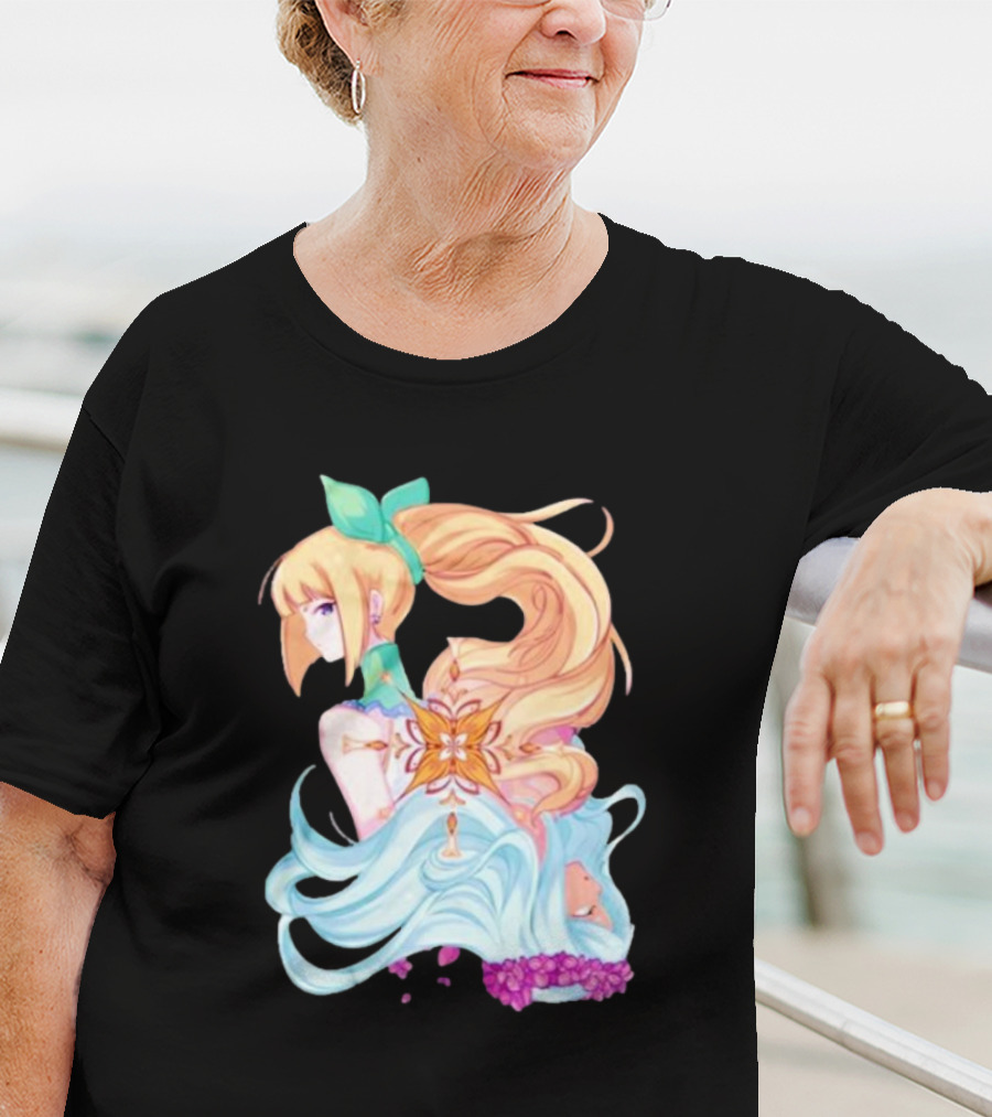 Virgo Versus The Zodiac Anime Illustration With Pastel Colors And Floral Elements T-Shirt
