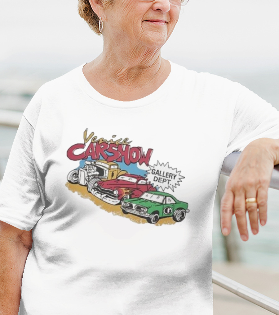 Venice Car Show Gallery Dept Vintage Cars Racing T-Shirt