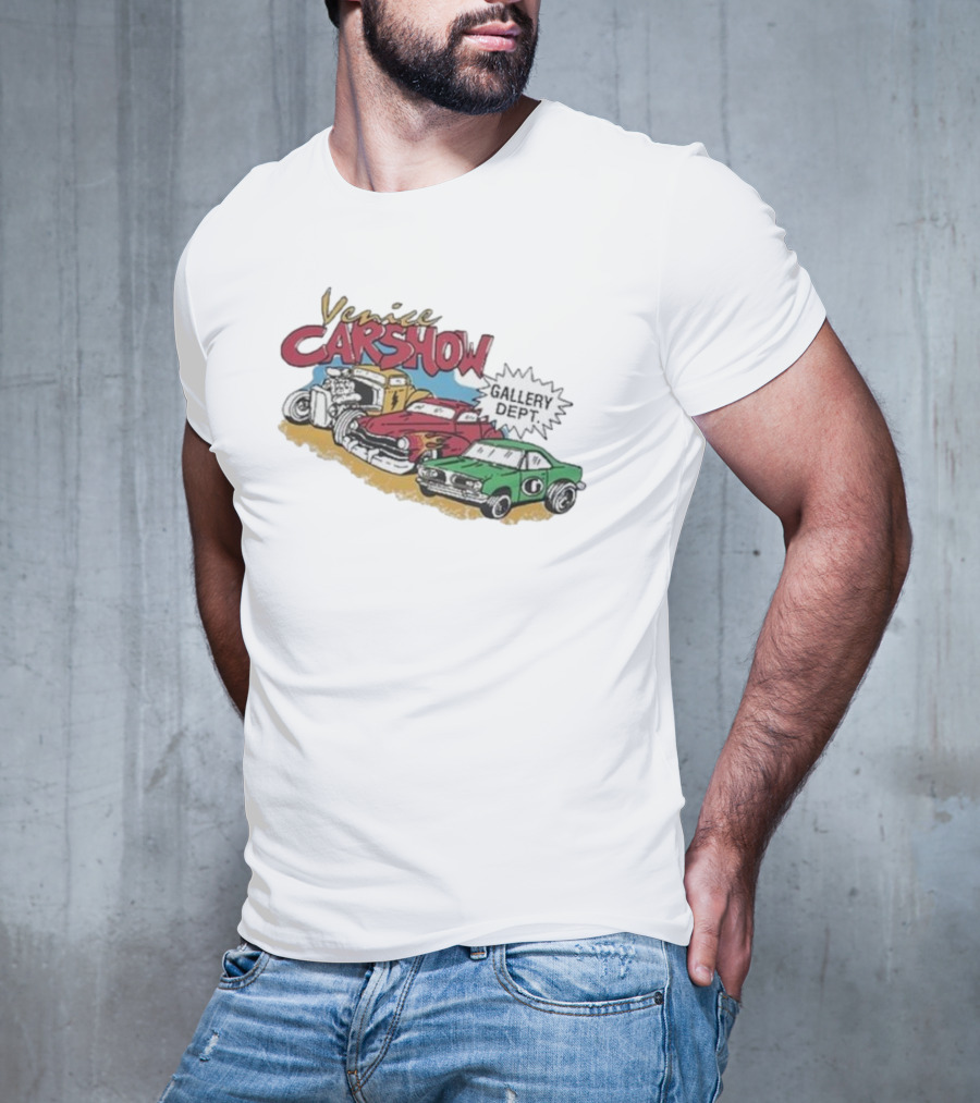 Venice Car Show Gallery Dept Vintage Cars Racing T-Shirt
