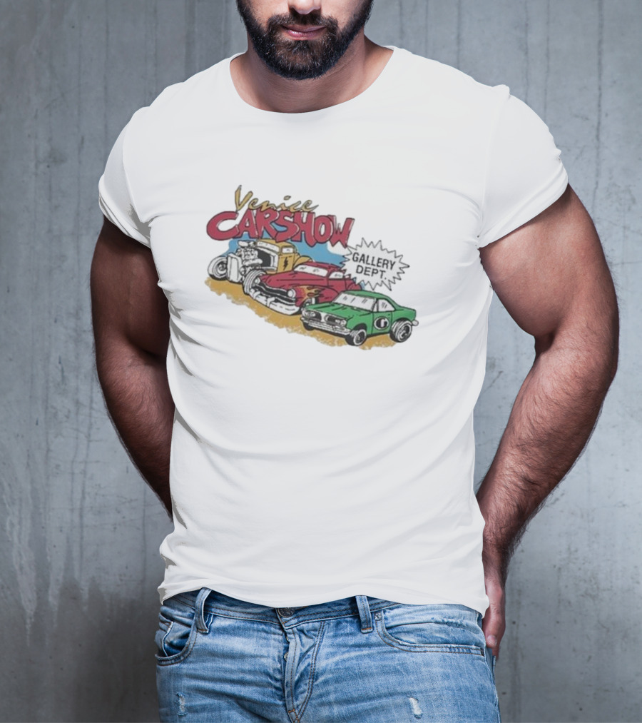 Venice Car Show Gallery Dept Vintage Cars Racing T-Shirt