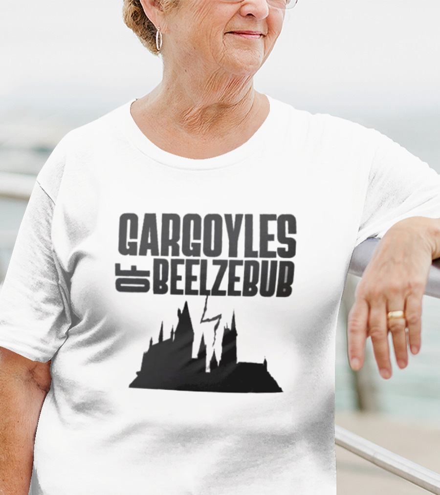 Gargoyles Of Beelzebub Castle Dark Silhouette Mystery T-Shirt