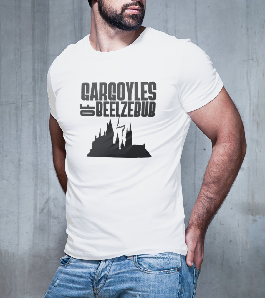 Gargoyles Of Beelzebub Castle Dark Silhouette Mystery T-Shirt