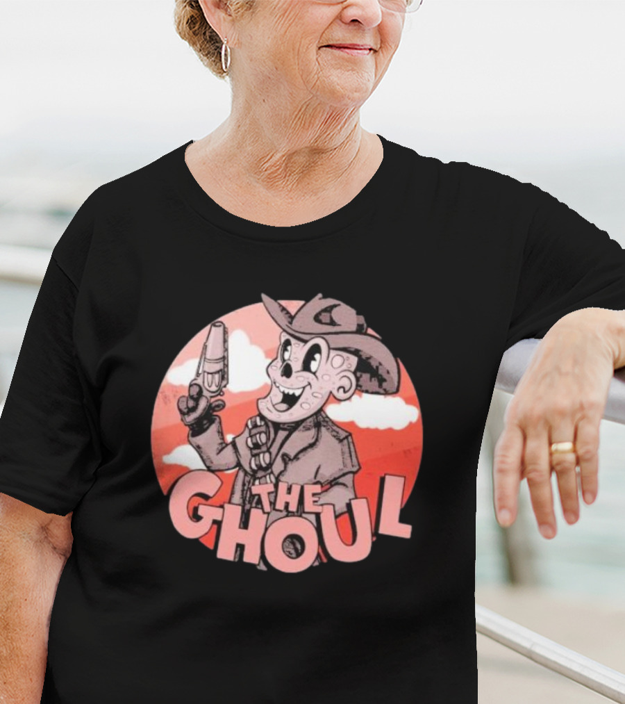 The Ghoul Rubber Hose Style Cowboy Character With Gun In Hand T-Shirt