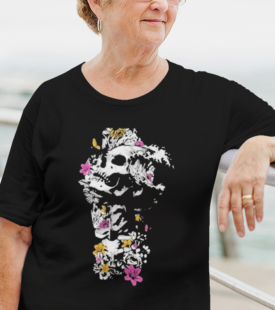 Sullivan King Skull Wave Floral Fusion T-Shirt