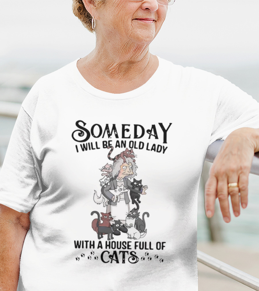 Someday I Will Be An Old Lady With A House Full Of Cats Eleanor Abernathy The Simpsons T-Shirt