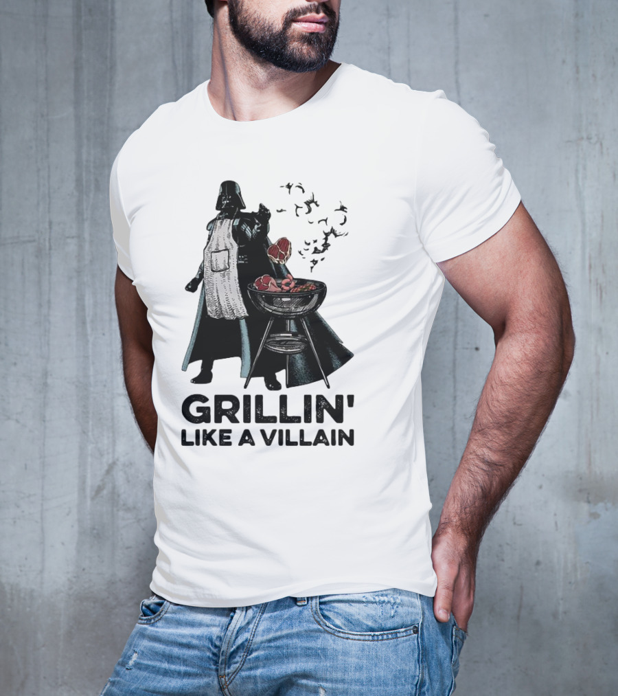 Star Wars Grillin' Like A Villain Darth Vader BBQ Scene T-Shirt