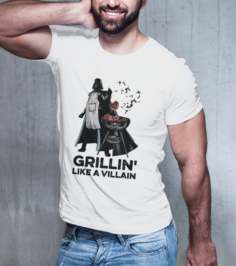 Star Wars Grillin' Like A Villain Darth Vader BBQ Scene T-Shirt