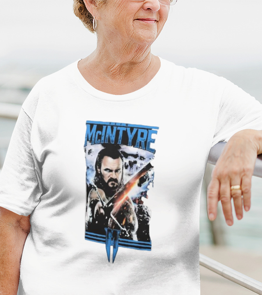 Drew McIntyre Clash Warrior With Sword And Determined Gaze T-Shirt