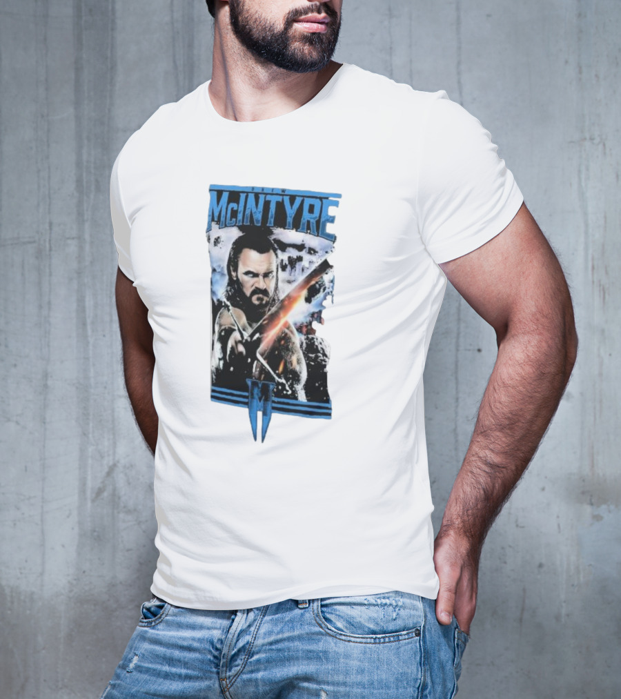 Drew McIntyre Clash Warrior With Sword And Determined Gaze T-Shirt