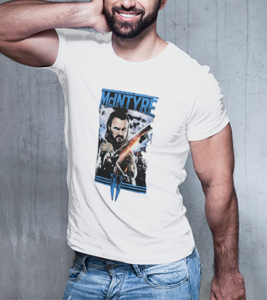 Drew McIntyre Clash Warrior With Sword And Determined Gaze T-Shirt