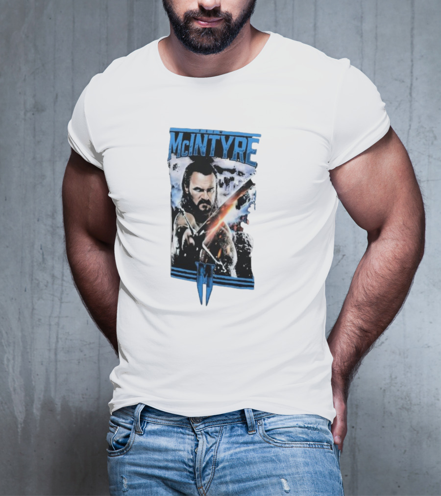 Drew McIntyre Clash Warrior With Sword And Determined Gaze T-Shirt
