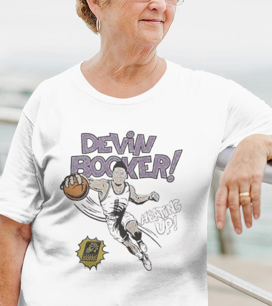 Devin Booker Phoenix Suns Dunking Up Comic T-Shirt