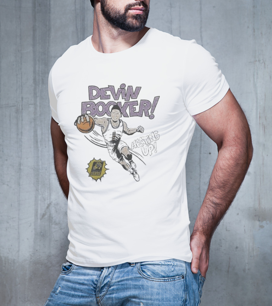 Devin Booker Phoenix Suns Dunking Up Comic T-Shirt