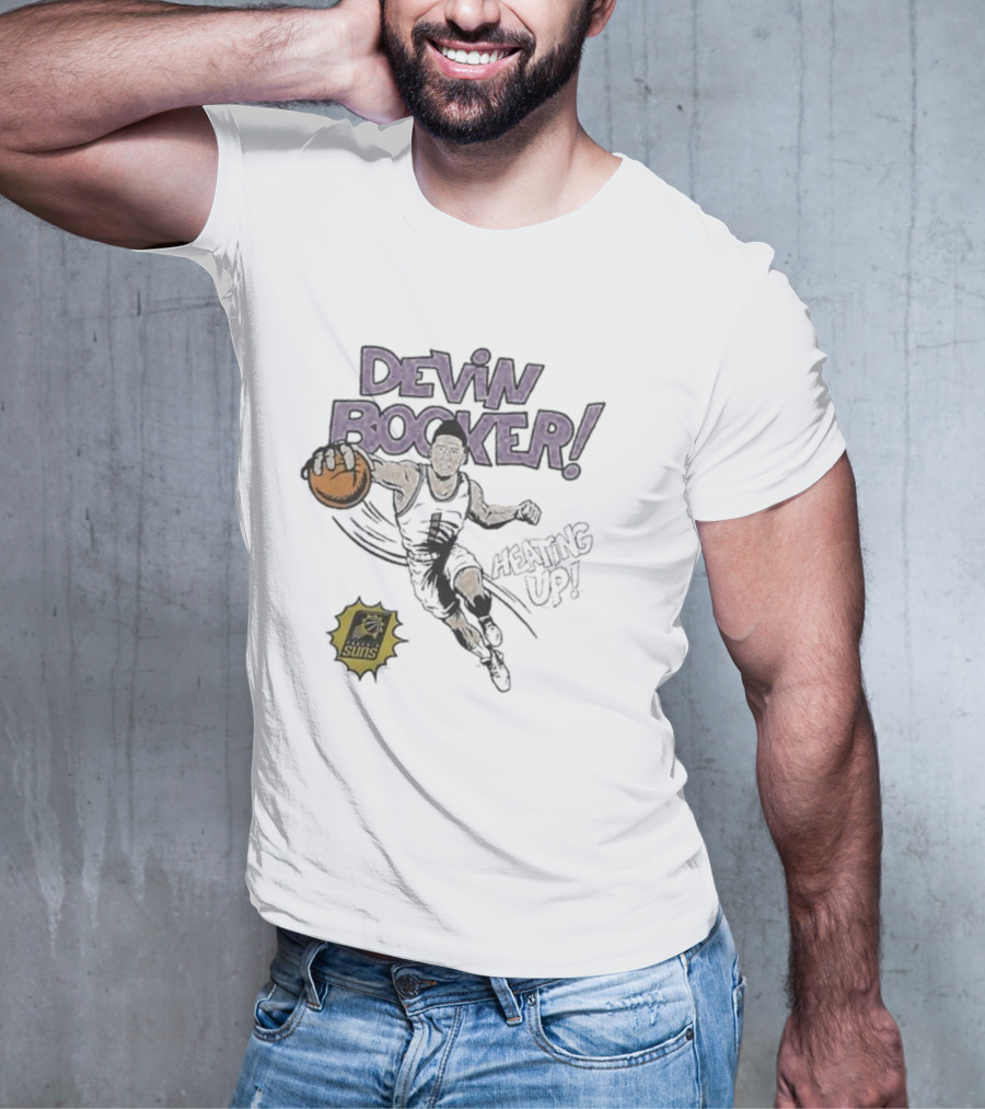 Devin Booker Phoenix Suns Dunking Up Comic T-Shirt